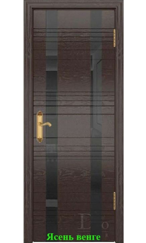 Дверь Лайн-2 лакобель черный ДО DioDoor