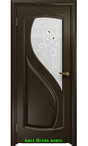 Дверь Диона-1 стекло белое Лилия ДО DioDoor