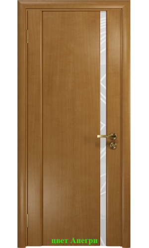 Дверь Триумф-1 триплекс бронза рис. Вьюнок (фон матовый/глянцевый) ДО DioDoor