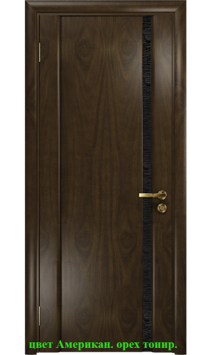 Дверь Триумф-1 триплекс черный с тканью ДО DioDoor