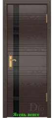 Дверь Лайн-1 лакобель черный ДО DioDoor